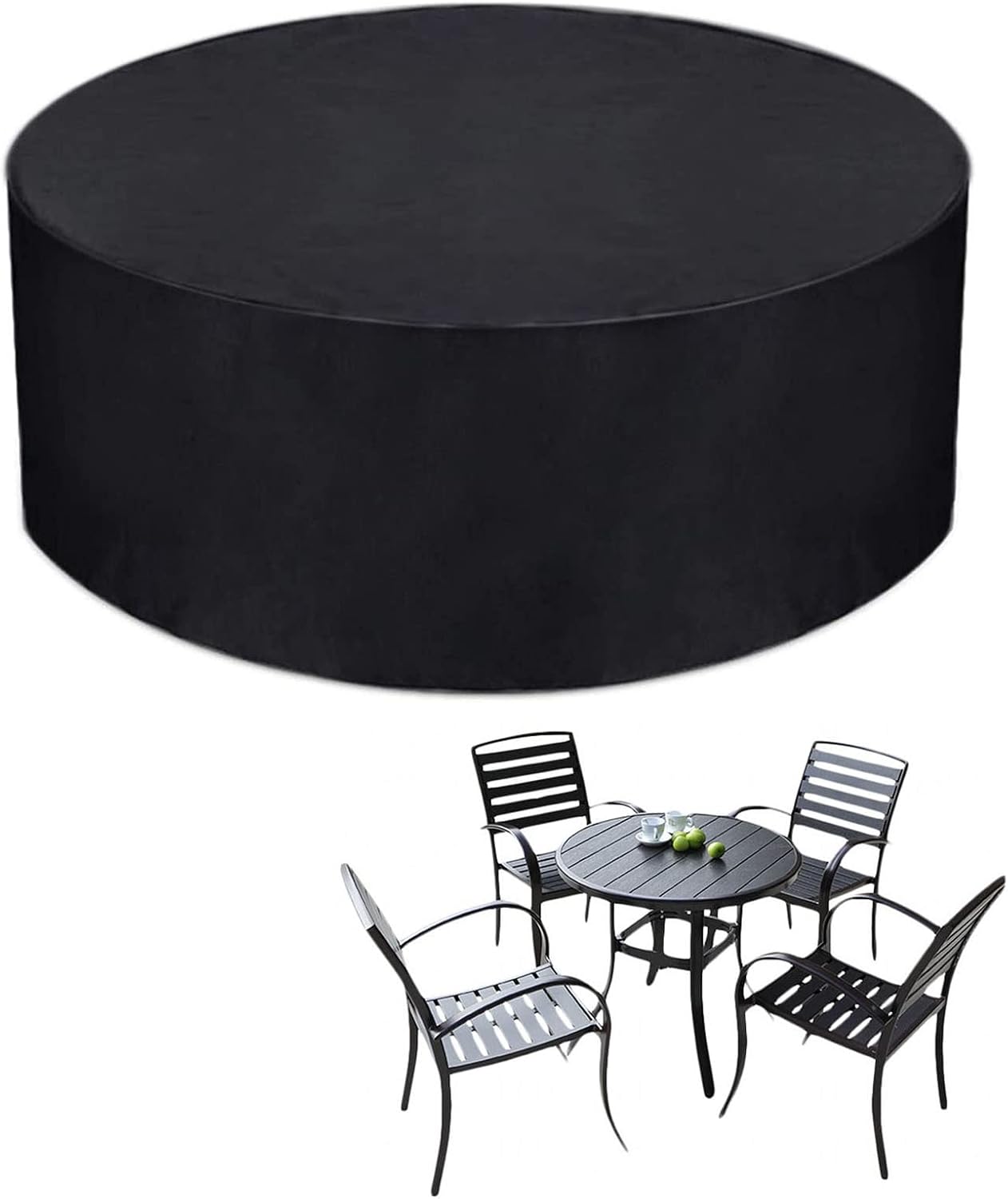 Table and Chairs Set Cover 122' D x 37' H, Outdoor Patio Furniture Covers, Waterproof BBQ Grill Cover, Dust Proof Sofa Cover Furniture Protective Cover (310x95cm)