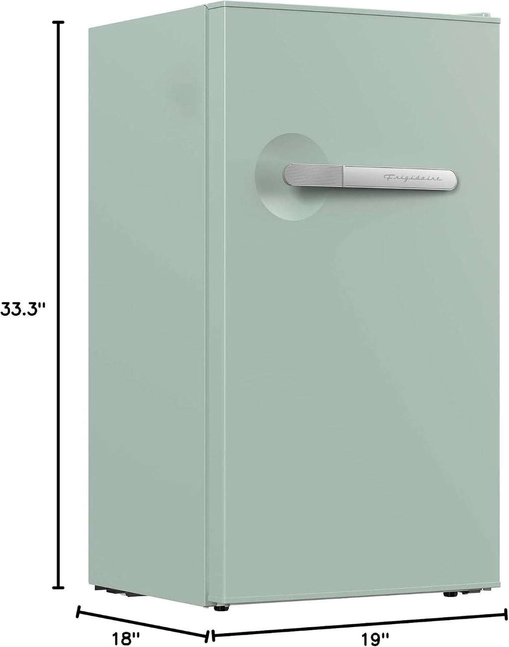 Frigidaire Refrigerator-Retro Mini Fridge Energy Saving-Adjustable Thermostat Control- Ideal for Dorm, Office, RV, Garage, Apartment 3.1 Cu Ft, GREEN