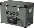 ICECO VL45 Portable Refrigerator, Platinum 12V Refrigerator Powered by SECOP, 45 Liters Compact Fridge with AC/DC, 0℉ to 50℉, Car freezer for Truck, Car, Camping Use, with 250Wh Magnetic Battery