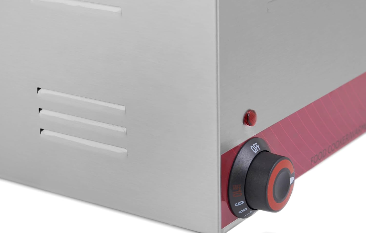 Kratos Commercial Electric Countertop Food Warmer and Cooker, 120V, 1500 Watts, Stainless Steel Portable Steam Table, Fits a 12' x 20' Food Pan (28W-169)