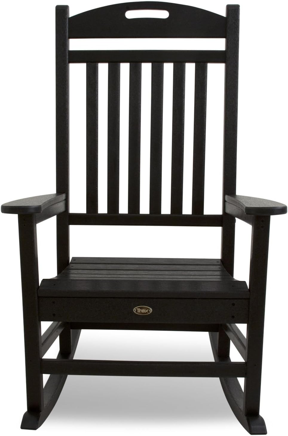 Trex Outdoor Furniture by Polywood Yacht Club Rocker Chair, Charcoal Black (TXR100CB)