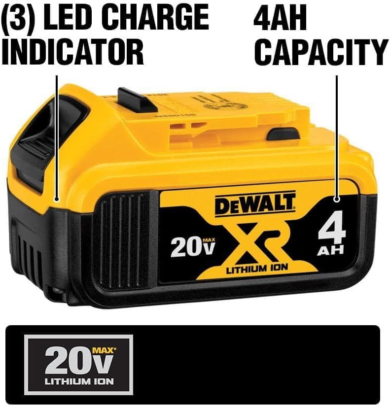 DEWALT Grease Gun Kit 20V MAX with 4.0Ah Battery and Charger, Cordless Grease Gun, LED Light, 42' Hose, 10,000 PSI, Variable Speed Triggers (DCGG571M1)