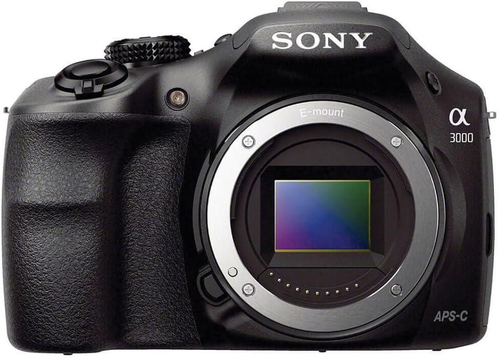 Sony Alpha a3000 ILCE-3000K 20.1 MP Mirrorless Digital Camera - Black - 18-55mm OSS Lens