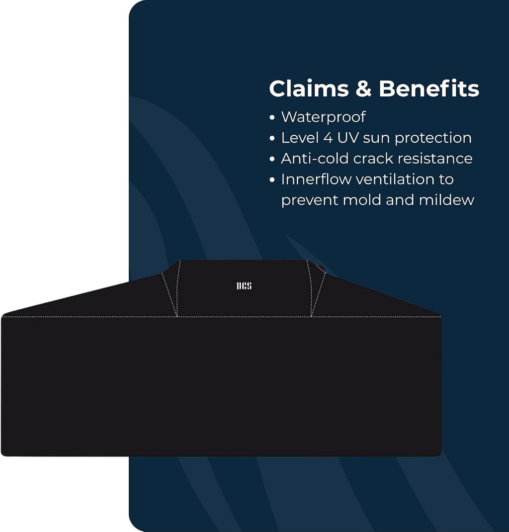 DCS Grill Cover for 48-Inch Series 9 On-Cart Gas Grill - Waterproof, UV Protection, Anti-Cold Crack Resistance for Extreme Weather, Vented Outdoor BBQ Cover for Grilling