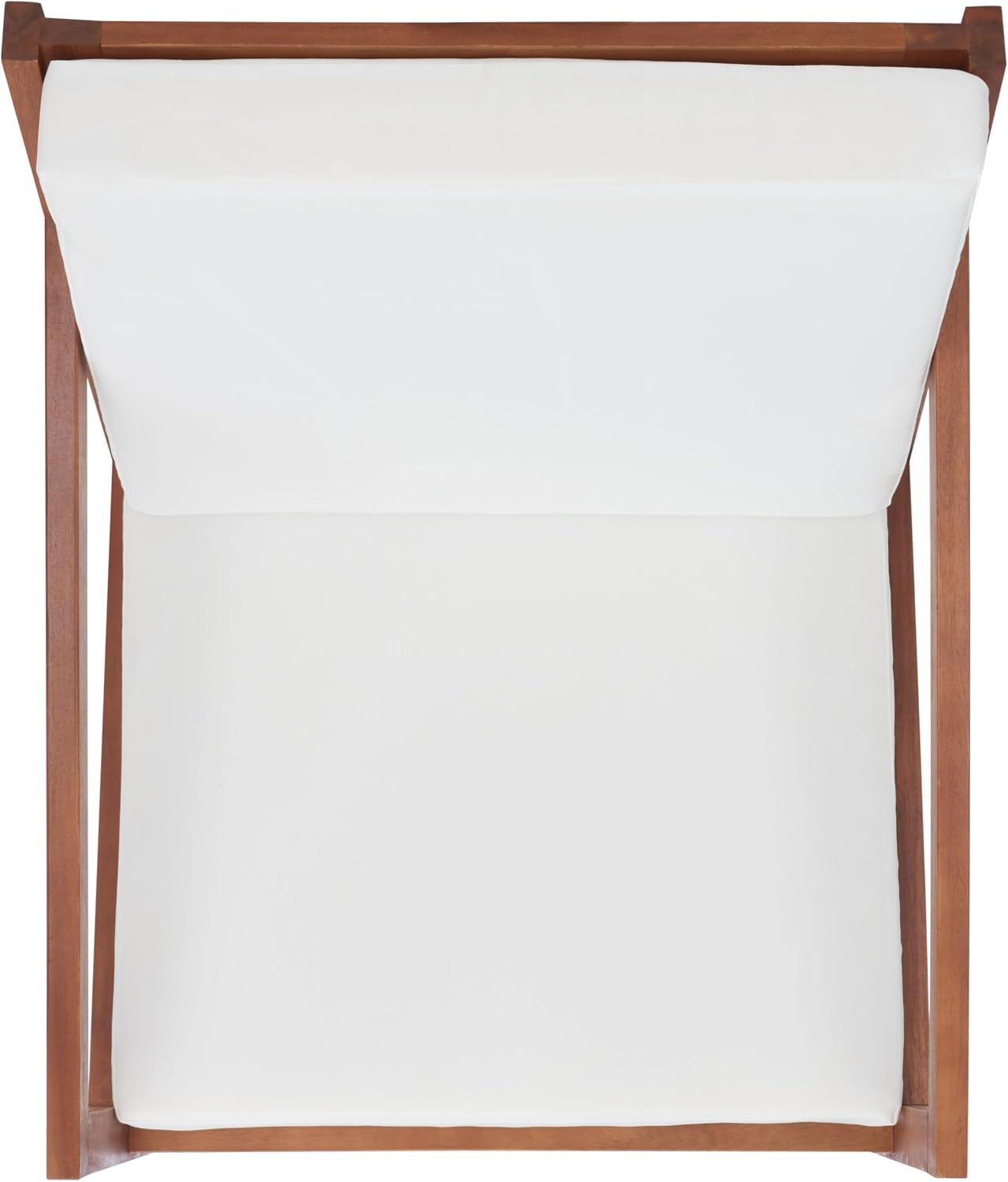 SAFAVIEH Outdoor - Vernon Rocking Chair - Natural & Beige - Solid Wood with Cushion - Shaker-Inspired Slatted Design - Ideal for Patio, Deck, Porch, Backyard, 24.6' Seat Height (PAT7013A)