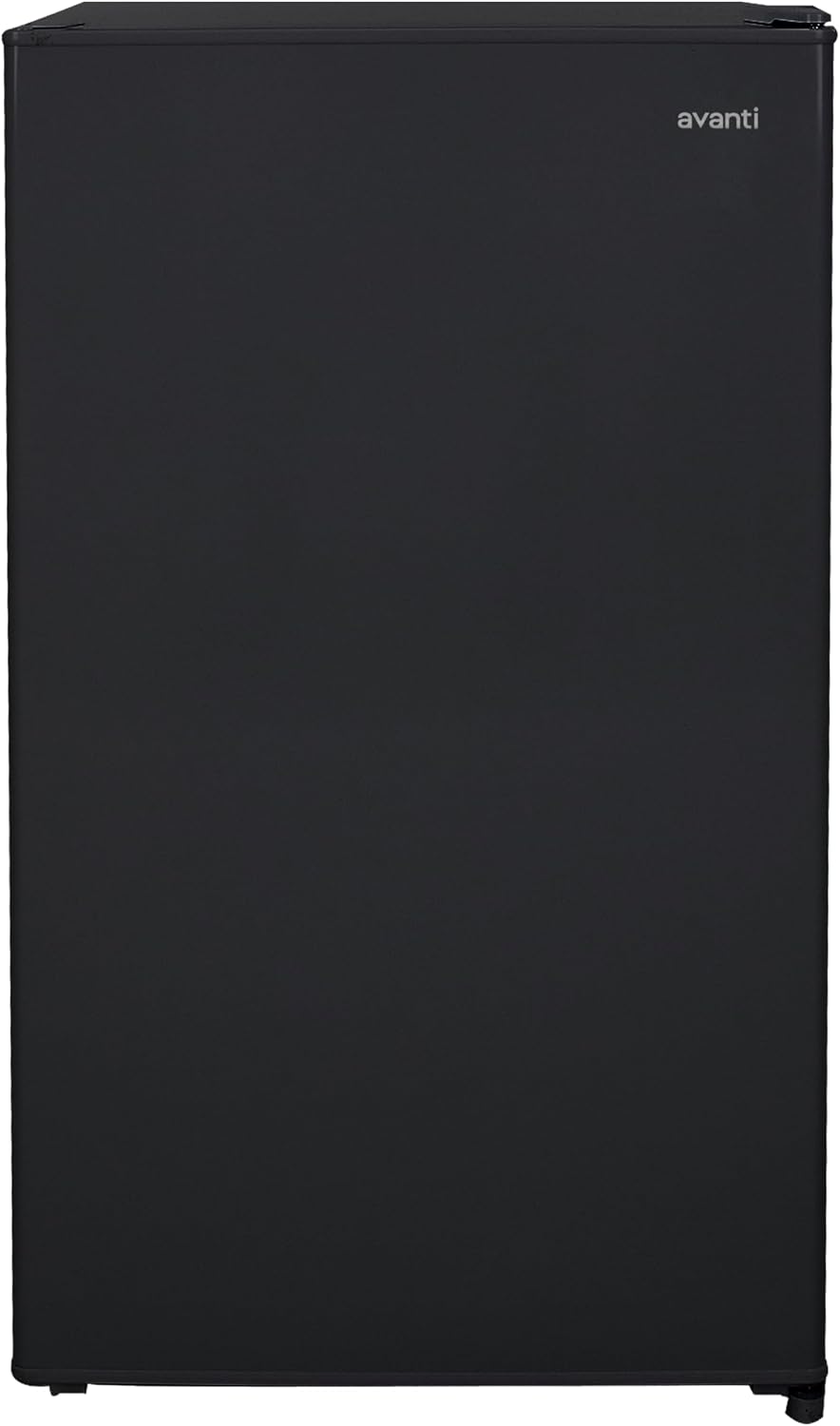 Avanti 3.3 Cu. Ft. Mini Fridge Compact Refrigerator with Adjustable Temperature, Removable Shelves, Chiller Compartment wiith Flush-Back Design, 3.3 cu.ft., Black