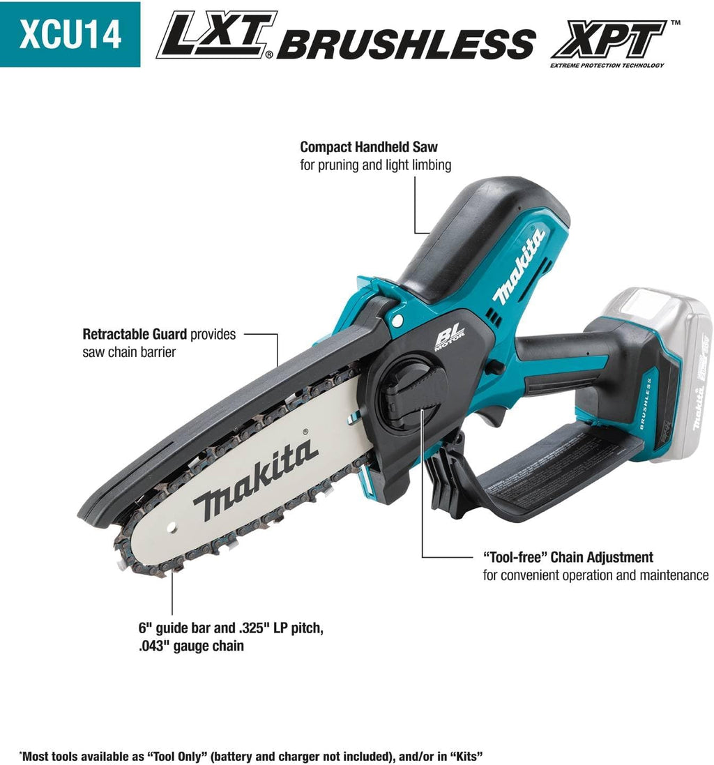Makita XCU14Z 18V LXT® Lithium-Ion Brushless Cordless 6' Pruning Saw, Tool Only