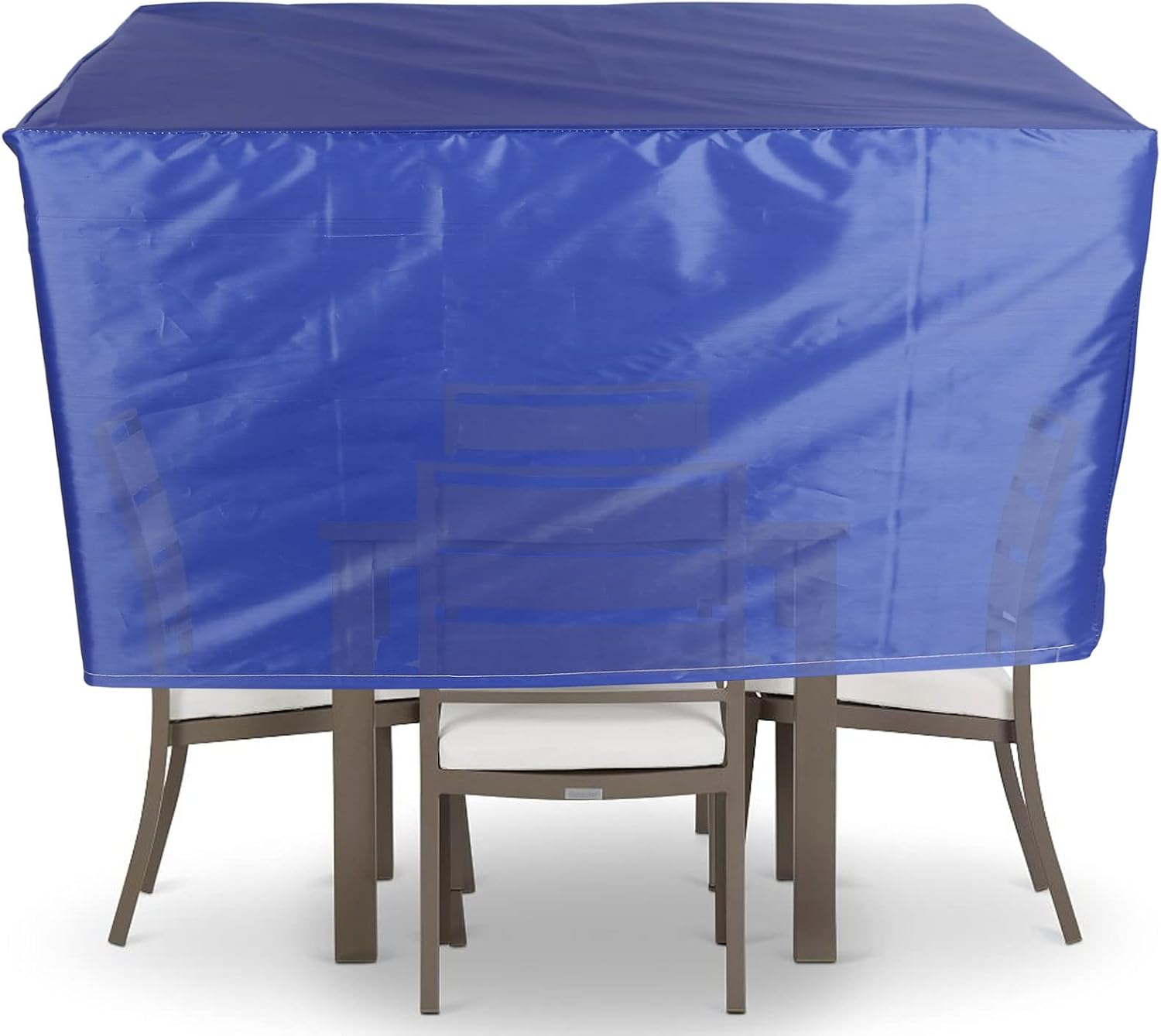 YSUEFIJO Patio Furniture Cover Rectangle 118x118x39in Garden Furniture Covers Waterproof for Rectangle Square Sofa Dining Table and Chairs, Blue Durable 420D Oxford Fabric with Storage Bag