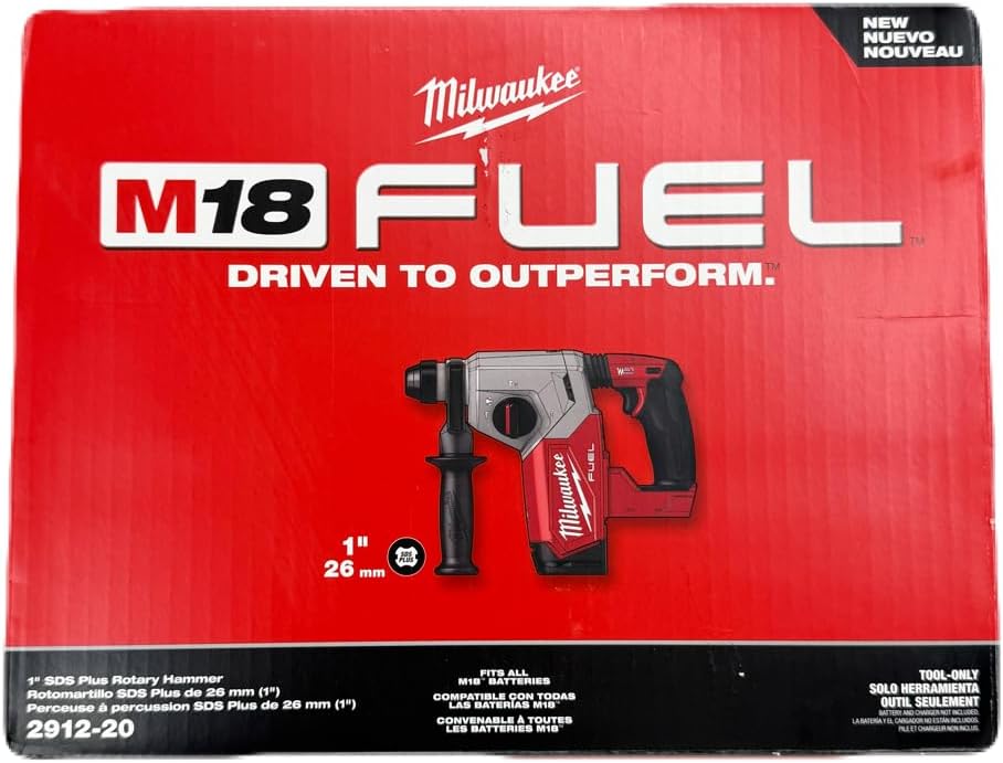 Milwaukee 2912-20 M18 Fuel 18V 1' Sds Plus Brushless Rotary Hammer