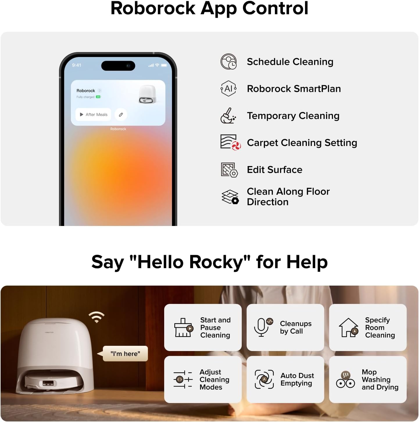 roborock Qrevo CurvX Robot Vacuum and Mop, 22,000Pa Suction, 3.14'' Ultra Slim, Zero-Tangling Design, Reactive AI Obstacle Recognition, AdaptiLift Chassis, Auto Hot Water Mop Washing & Drying