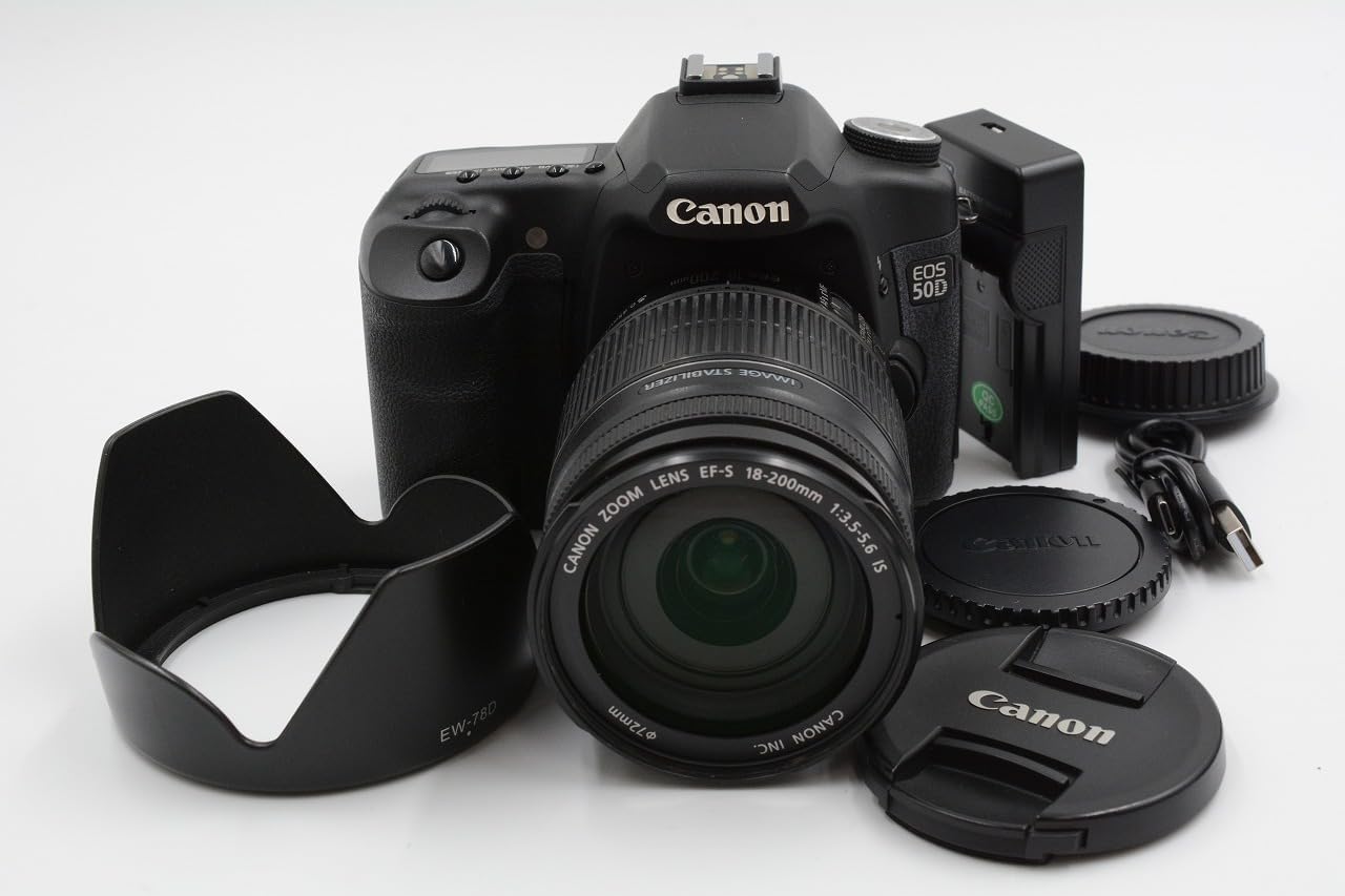Canon EOS 50D 15.1MP Digital SLR Camera with EF-S 18-200mm f/3.5-5.6 IS Standard Zoom Lens