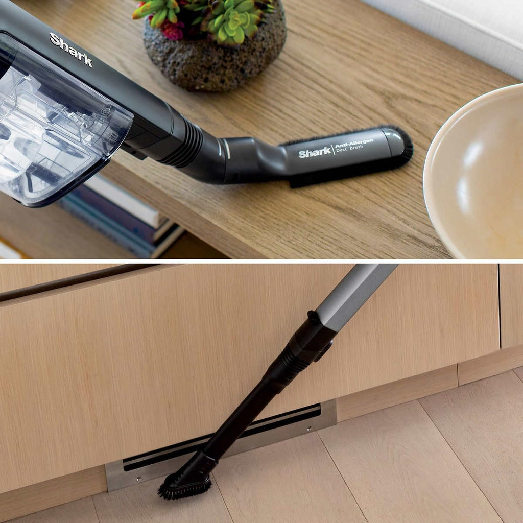 Shark UZ865H Stratos Cordless Vacuum with Clean Sense IQ, DuoClean PowerFins HairPro, Includes Duster Crevice Tool & Anti-Allergen Brush, Up to 50 Minute Runtime, Gray (Renewed)