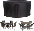 Waterproof Patio Furniture Set Cover 138' D x 39' H, Heavy Duty Gas BBQ Grill Cover, Outdoor Garden Table Set Cover, 420D Round All Weather Protection Covers (350x98cm)