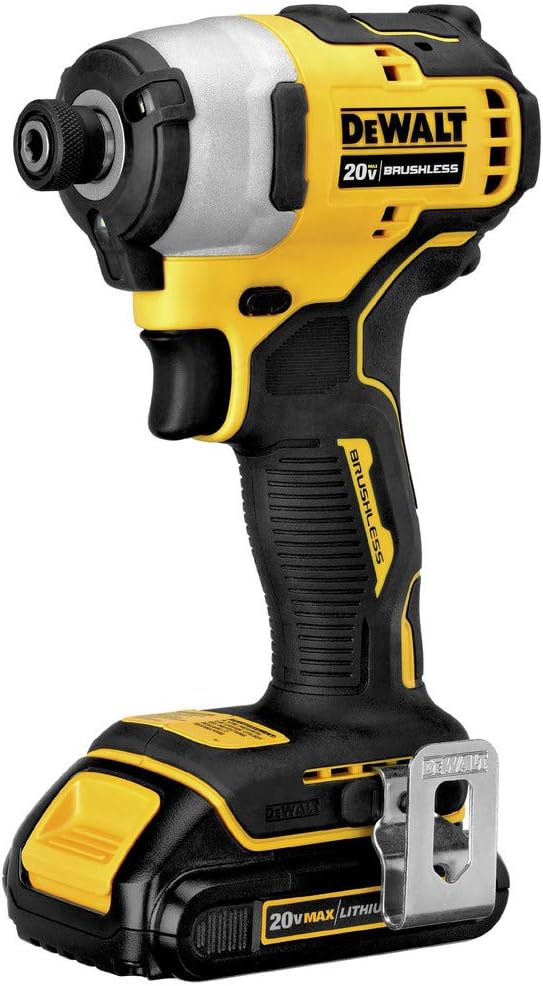 DEWALT ATOMIC 20V MAX* Impact Driver, Cordless, Compact Kit, 2 Batteries, 1/4-Inch (DCF809C2)