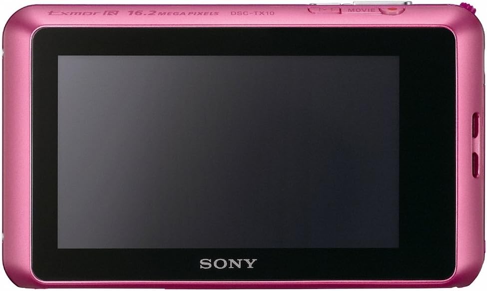 Sony Cyber-Shot DSC-TX10 16.2 MP Waterproof Digital Still Camera with Exmor R CMOS Sensor, 3D Sweep Panorama, and Full HD 1080/60i Video (Pink)