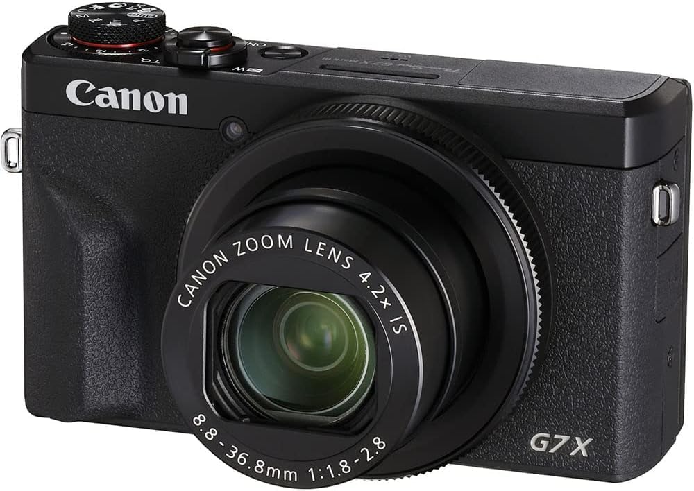Canon PowerShot G7 X Mark III Digital Camera (Black) (3637C001), 64GB Memory Card, NB13L Battery, Corel Photo Software, Charger, Card Reader, Bag, Flex Tripod + More
