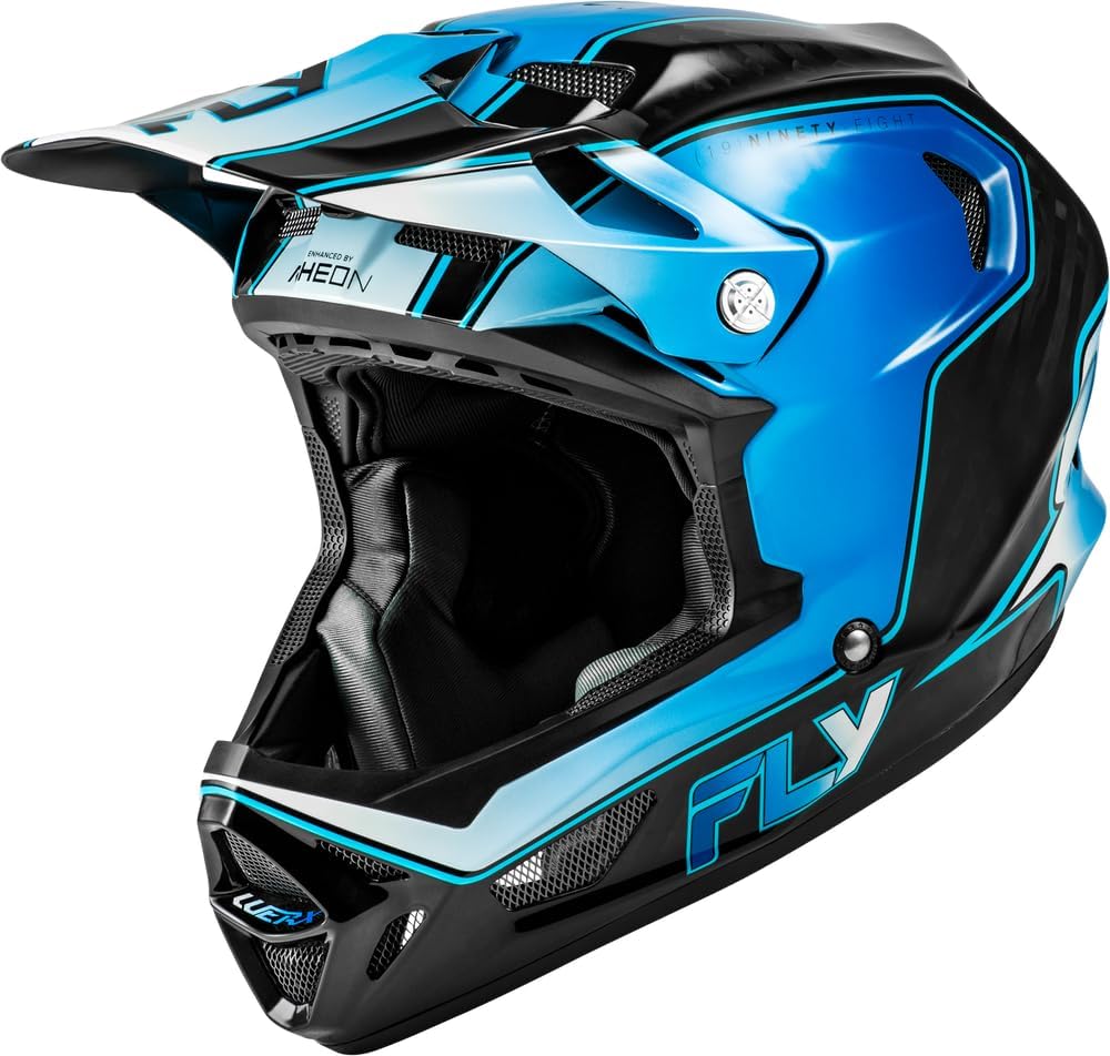 FLY Racing WERX-R Carbon Full-Face Mountain Bike Helmet — 12K Carbon Shell, RHEON, Triple-Density EPS, TFV Ventilation, Quick-Release Cheek Pads — Downhill / BMX