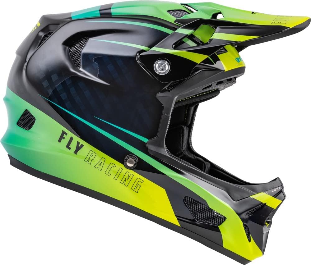 FLY Racing WERX-R Carbon Full-Face Mountain Bike Helmet — 12K Carbon Shell, RHEON, Triple-Density EPS, TFV Ventilation, Quick-Release Cheek Pads — Downhill / BMX
