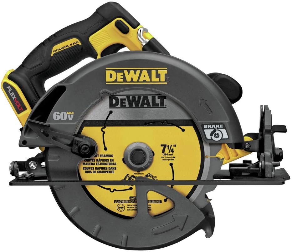 DEWALT FLEXVOLT 60V MAX* Circular Saw, 7 1/4-Inch, Brushless, Tool Only (DCS575B)