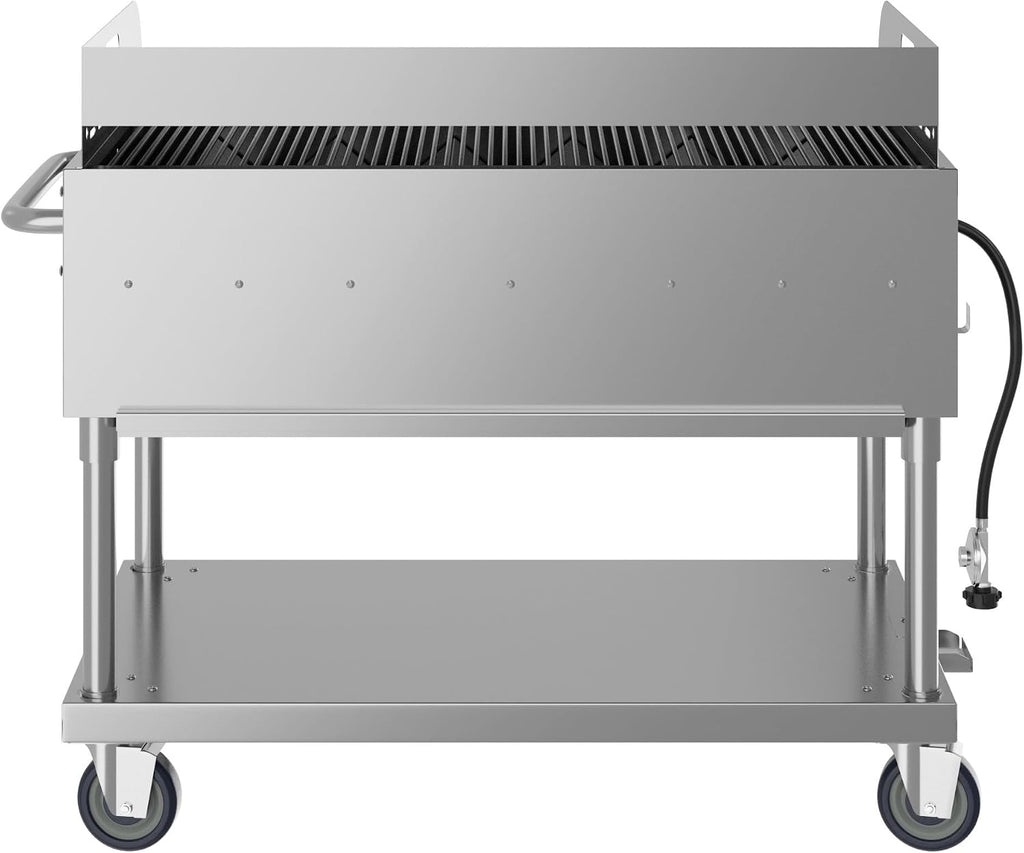 48 in. Commercial Outdoor Propane Gas Grill with Griddle, ETL Listed in Stainless-Steel (CGKIT4-48G)