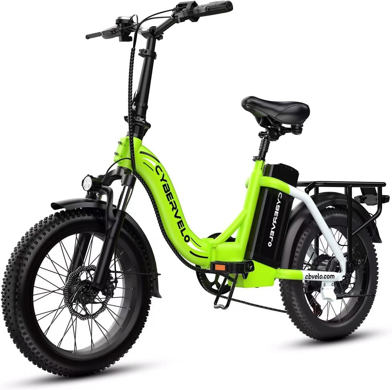 YorkE 1000W Folding Electric Bike, 48V 20AH Large Removable Battery E Bike, 30+MPH, 80 Miles Max Range, 20' Fat Tire Electric Bike for Adults, Adult Electric Bicycles for Commute, 7-Speed