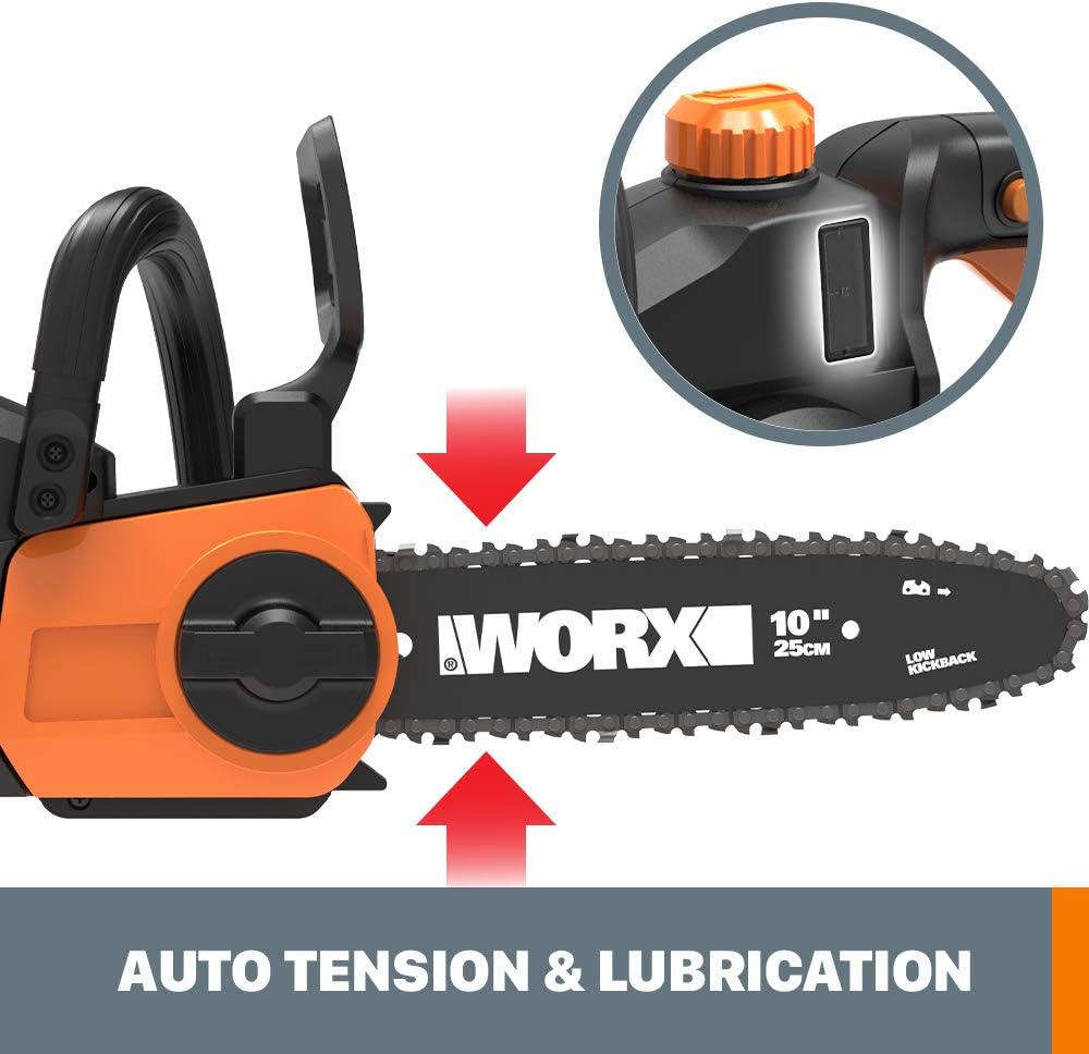 Worx WG323 20V Power Share 10' Cordless Pole/Chain Saw with Auto-Tension (Battery & Charger Included)