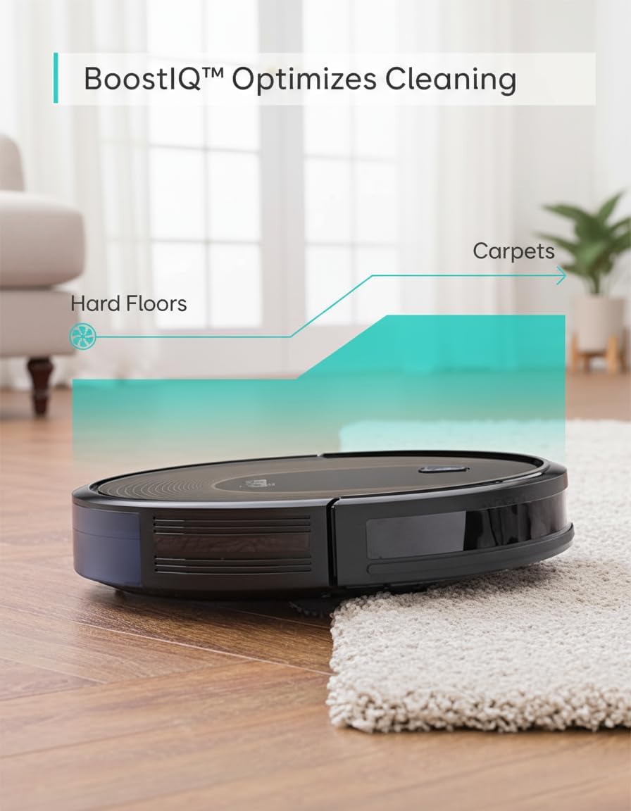 eufy by Anker, BoostIQ RoboVac 30C, Robot Vacuum Cleaner, Wi-Fi, Super-Thin, 1500Pa Suction, Boundary Strips Included, Quiet, Self-Charging Robotic Vacuum, Cleans Hard Floors to Medium-Pile Carpets