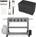 TYTUS Anaheim 36-Inch 5-Burner Propane Grill & Outdoor Griddle with 600 Sq. In. Cooking Surface, Carbon Steel Griddle Plate, and Quick Assembly – BBQ Grill for Outdoor Cooking