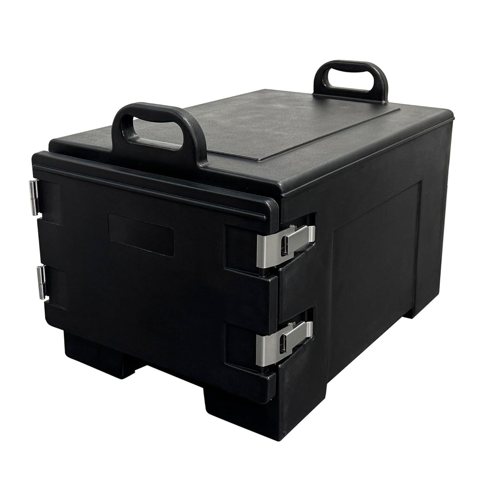 Pearington 40qt Food Carrier, 304 Stainless Steel Latch, Portable Food Warmer, Black