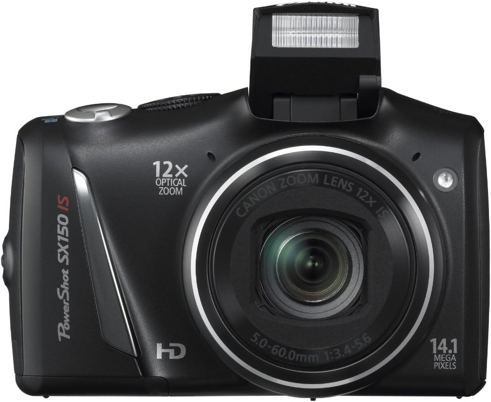 Canon PowerShot SX150 IS 14.1 MP Digital Camera with 12x Wide-Angle Optical Image Stabilized Zoom with 3.0-Inch LCD (Black) (OLD MODEL)
