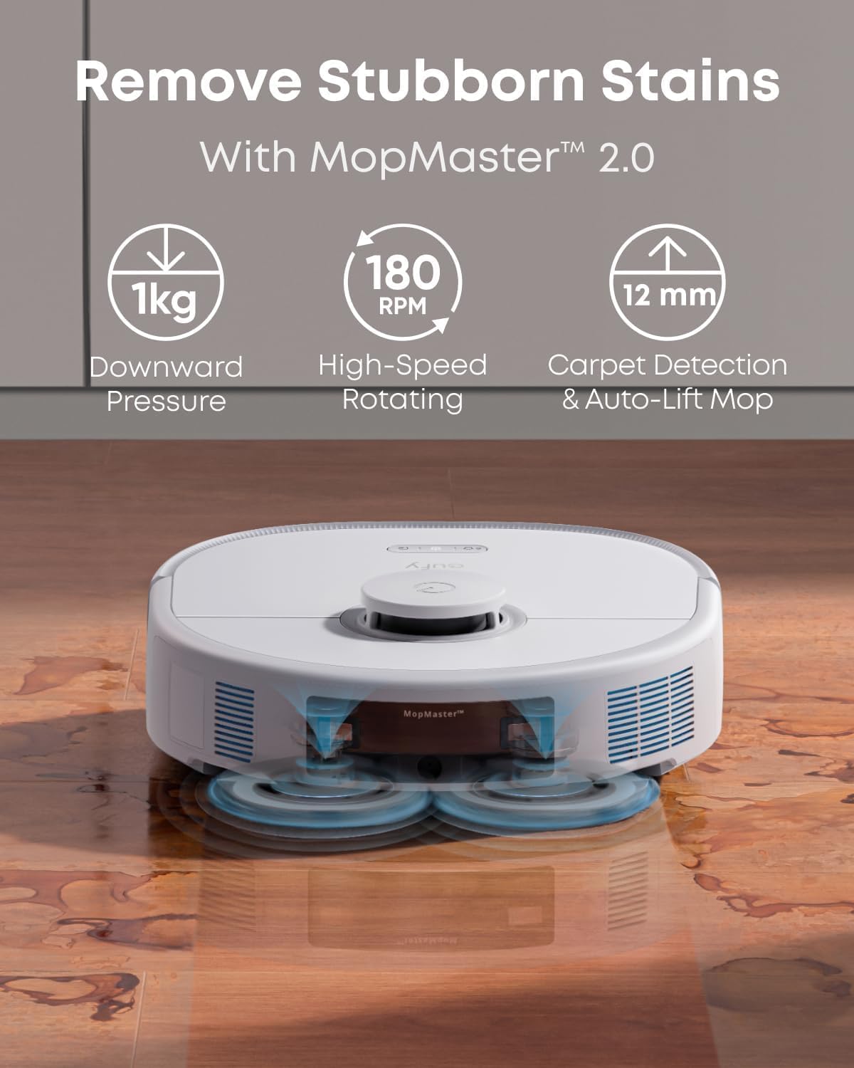 eufy Certified Like-New X10 Pro Omni Robot Vacuum and Mop Combo, 8000Pa Suction, Dual Mops with 12mm Auto-Lift, AI Obstacle Avoidance, Auto Washing & Drying, Self-Emptying, White (Renewed)