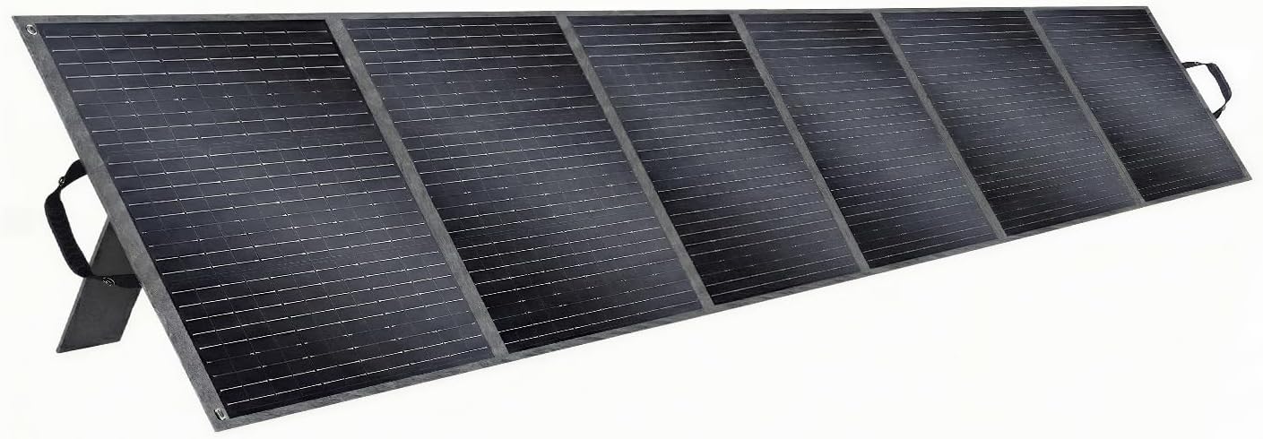 SolarPlay 400W Portable Solar Panel with Adjustable Kickstands, Foldable Solar Panel for Power Station, RV, Camping, Power Backup, Outdoor Generators, Blackout