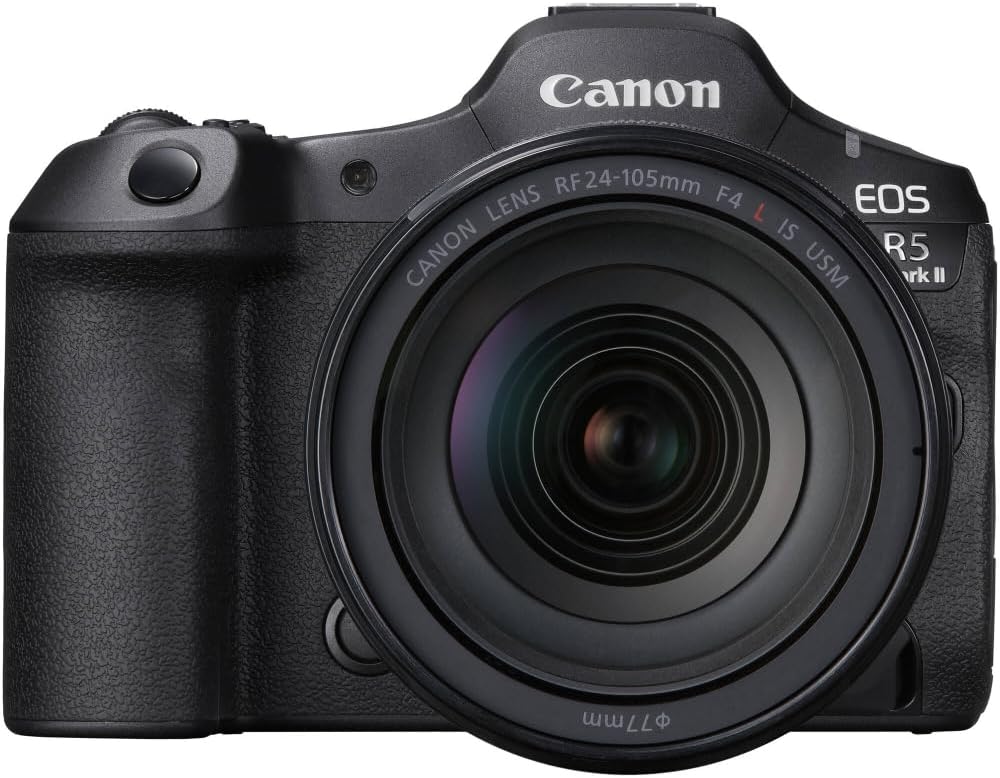 Canon EOS R5 Mark II Mirrorless Camera with RF 24-105mm f/4 Lens with Canon LP-E6P Lithium-Ion Battery