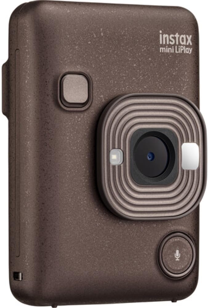 Fujifilm Instax Mini LiPlay Instant Camera | Bronze, Bundled with Instax Mini Instant Film | 40 Exposures + Album, Borders, Stickers & Clips + Cleaning Cloth (4 Items)