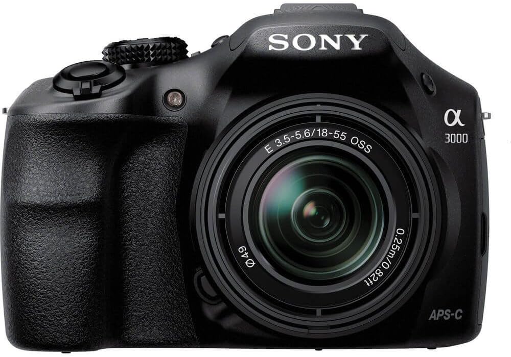 Sony Alpha a3000 ILCE-3000K 20.1 MP Mirrorless Digital Camera - Black - 18-55mm OSS Lens