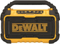 DEWALT 20V MAX Bluetooth Speaker, 100 ft Range, Durable for Jobsites, Phone Holder Included, Lasts 8-10 Hours with Single Charge (DCR010)