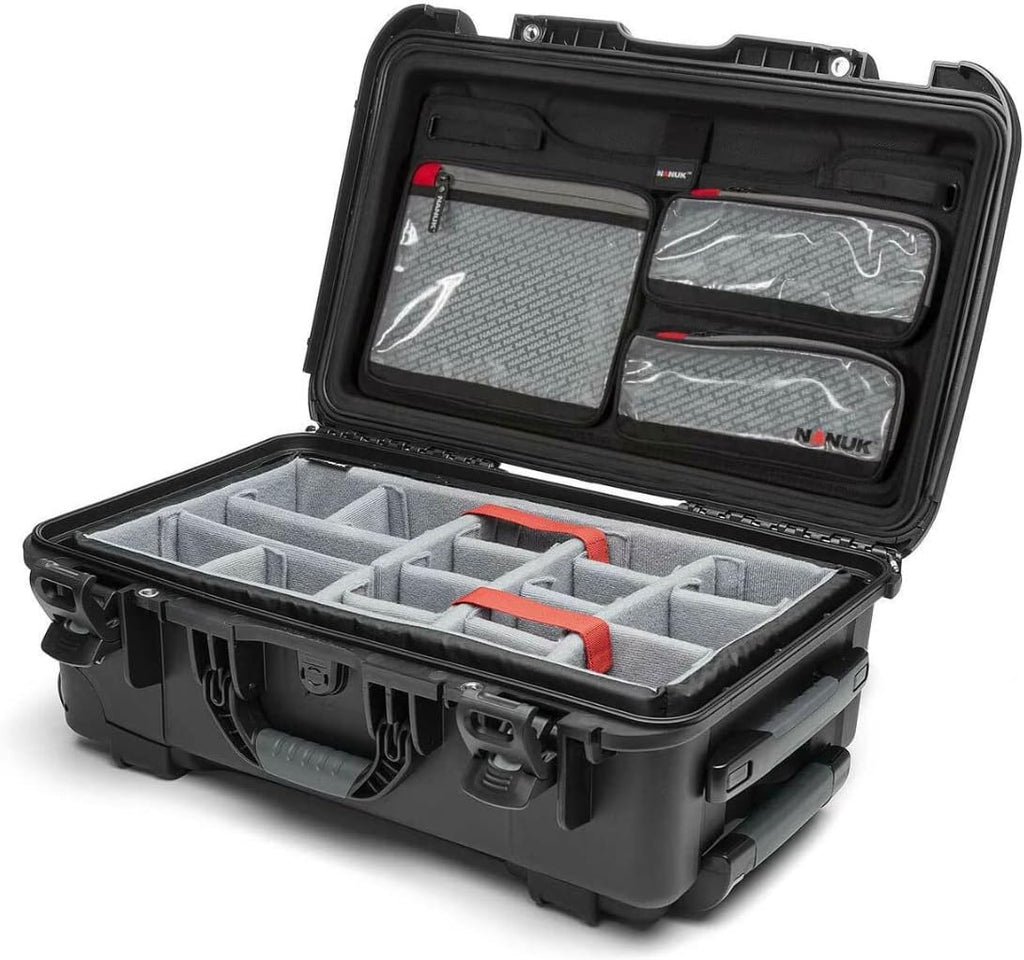 NANUK 935 Pro Photo Kit – Waterproof Travel Camera Hard Case with Padded Dividers and Wheels, 22' x 14' x 9' - Dustproof and Impact Resistant, Airline Carry-On Approved – Black