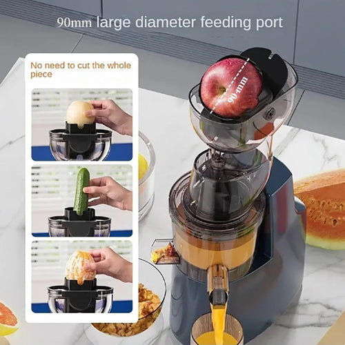 150w Centrifugal Juicer Large,Cold Press Juicer With 3.54 Inch Feed Chute,Plug-In Design,360° Self Feeding Professional Masticating Juicer,For Whole Fruit,Easy To Clean