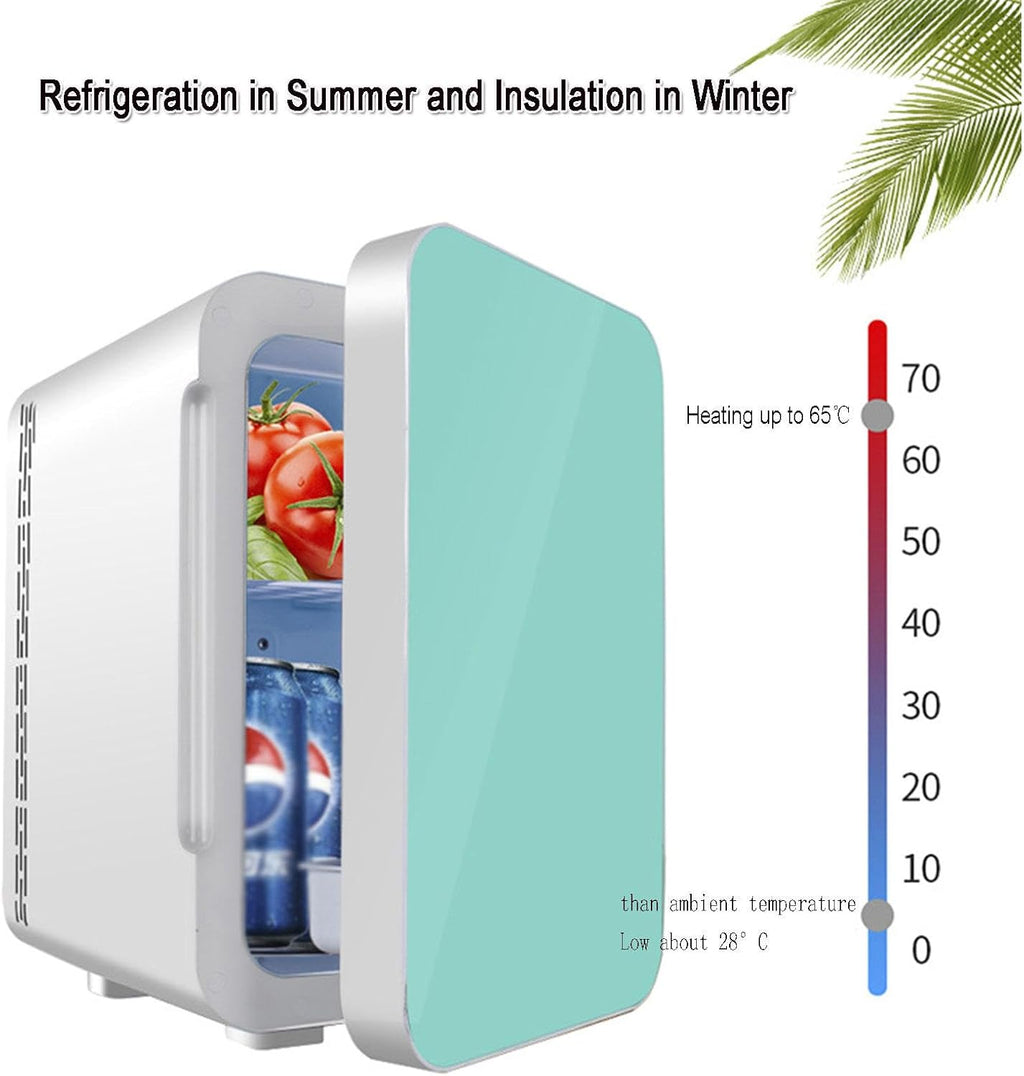 Mini Fridge, Portable Car Refrigerator 22L/22 Can Cooler & Warmer Compact Fridge with 12V DC & 220V AC for Skincare, Food and Drinks, Small Fridge,B