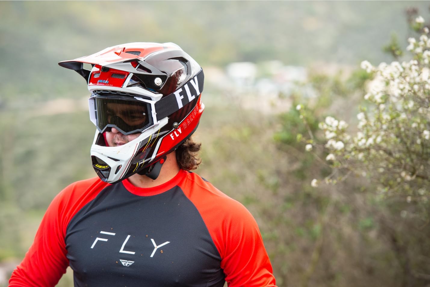 FLY Racing WERX-R Carbon Full-Face Mountain Bike Helmet — 12K Carbon Shell, RHEON, Triple-Density EPS, TFV Ventilation, Quick-Release Cheek Pads — Downhill / BMX
