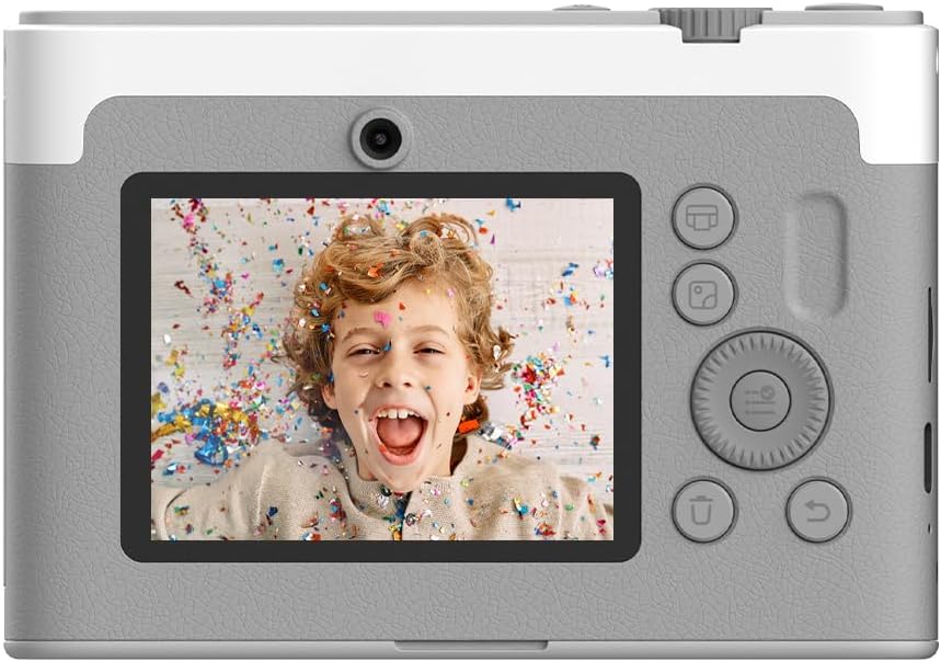 myFirst Camera Insta Lux Instant Print Camera, Real High-Definition Color Prints, WiFi Phone Printing, 5MP Dual Lens, Built-in Filters & Frames, Portable Photo Printer for Kids & Adults (Gray)