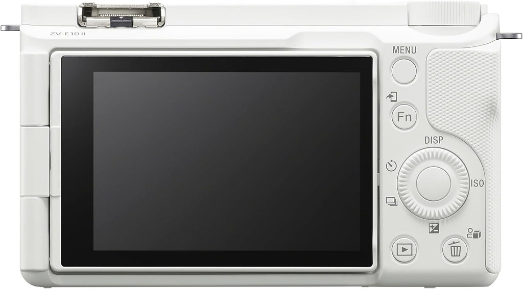 Sony Alpha ZVE10 II - APS-C Interchangeable Lens Mirrorless Content Creators' Camera - White - with Lens