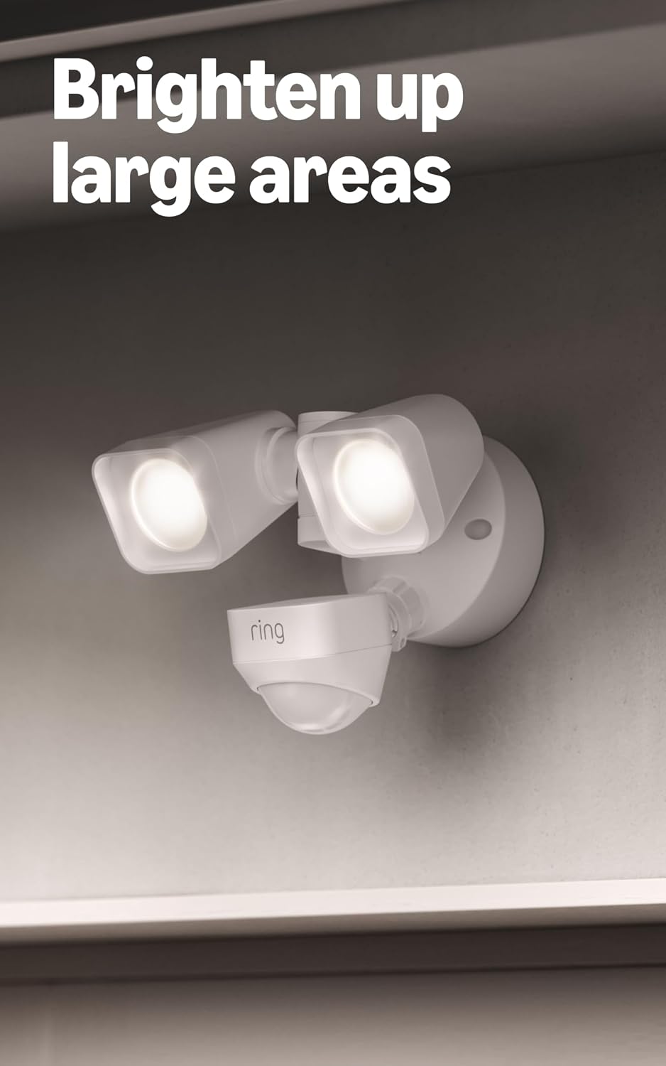 Ring Floodlight Wired, White with Ring Bridge (Newest Model), White