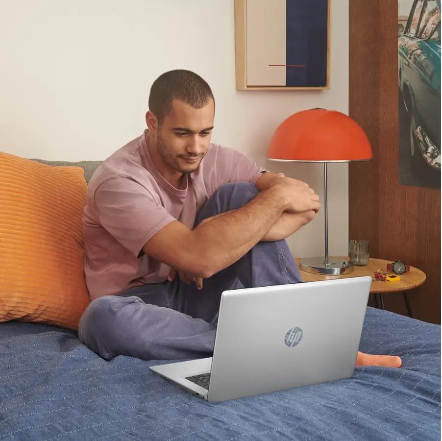 HP 17.3' FHD Display, Free Microsoft Office 2024 Lifetime License, Copilot AI Chat,16GB RAM, 512GB SSD, AMD Ryzen 5 Processor, Webcam, Numeric Keypad, Long Battery Life, Windows 11 Pro,Silver