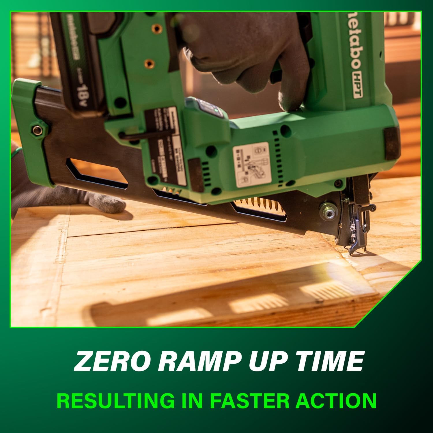 Metabo HPT 18V MultiVolt Cordless 21° Framing Nailer Kit, 3-1/2' Plastic Strip Framing Cordless Nailer, Power Tool with 4.0Ah Lithium Ion Battery, Drives 2' to 3-1/2' Nails, NR1890DRA
