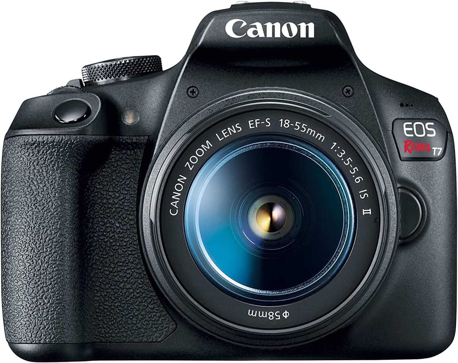 Canon EOS Rebel T7 DSLR Camera w/EF-S 18-55mm F/3.5-5.6 Zoom Lens + 32GB Memory + Case + Tripod + Filters + Accessory Bundle (Renewed)