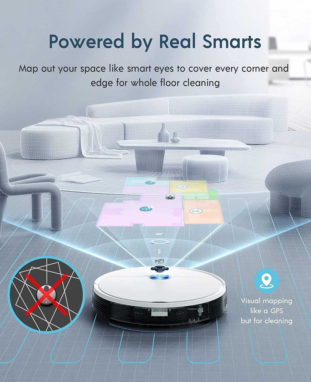 Yeedi vac Station Robot Vacuum and Mop - Self Emptying 3-in-1 Cleaner,200-Min Runtime,3000Pa Suction, Smart Mapping, Carpet Detection, Alexa Compatible, Wi-Fi Connected