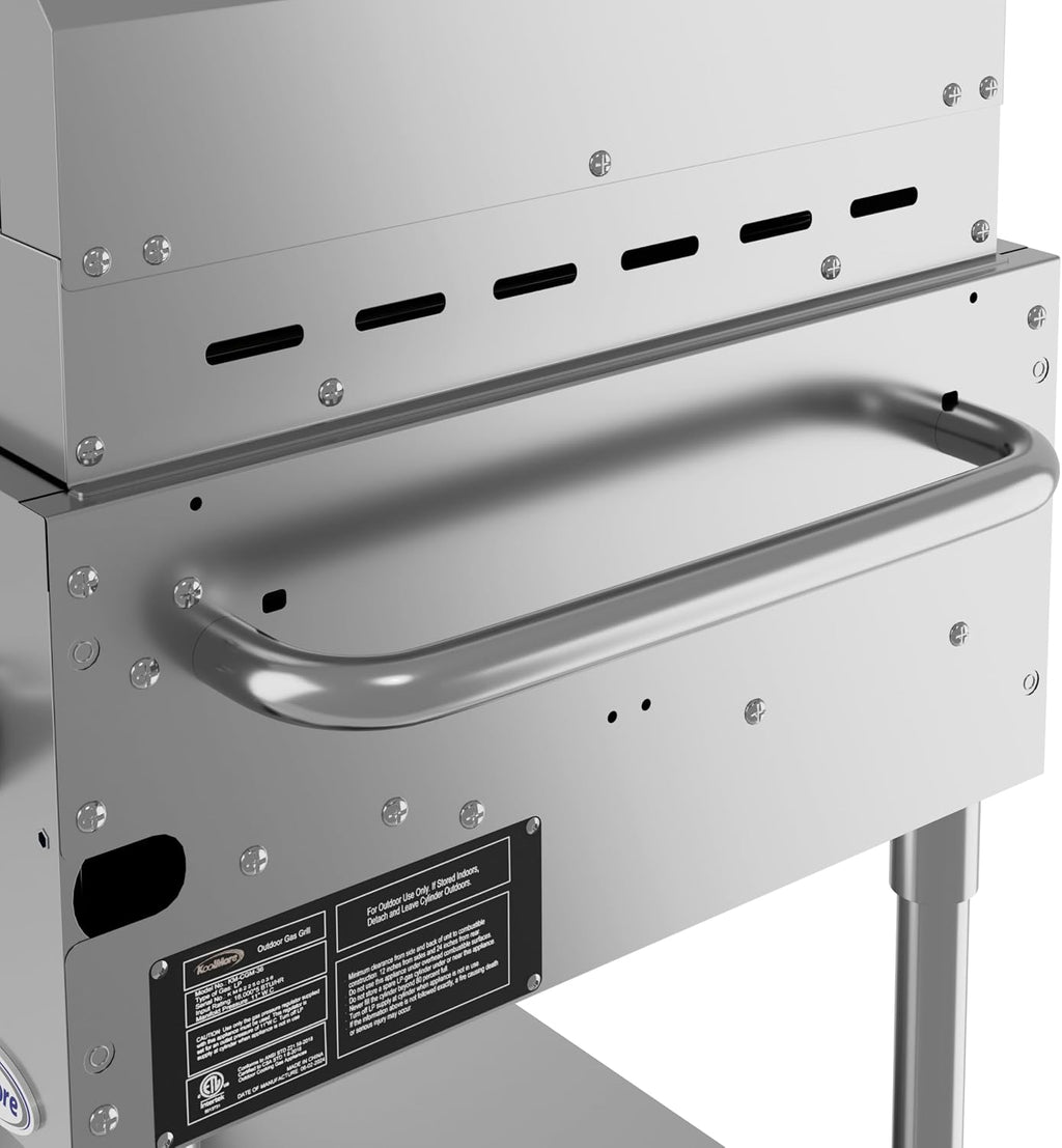 KoolMore 36 in. Commercial Outdoor Propane Grill With Pizza Oven, ETL Listed in Stainless-Steel (CGKIT3-36P)