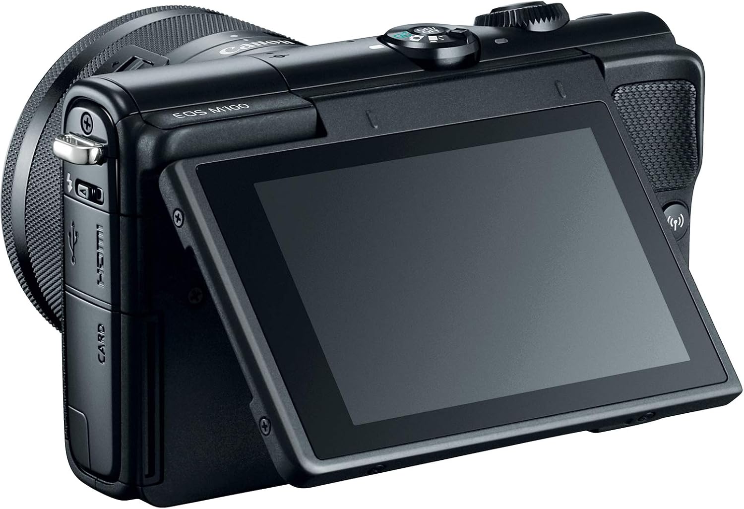Canon EOS M100 Mirrorless Camera w/ 15-45mm Lens - Wi-Fi, Bluetooth, and NFC Enabled (Black) (2209C011)