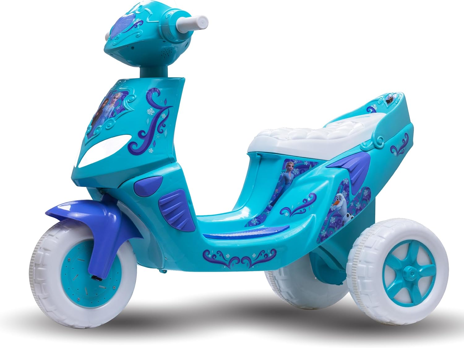 Kid Trax Disney Frozen Kids Scooter Ride On Toy, 6 Volt, Kids 3-5 Years Old, Max Weight 55 lbs, Single Rider, Battery and Charger Included, Blue